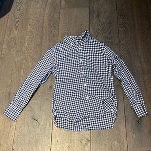 Barely worn blue and white striped button down shirt